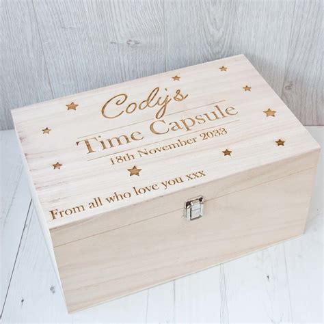 waterproof wooden time capsule box